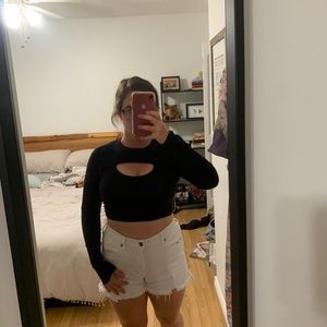 lululemon cutout long sleeve crop size 6